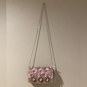 Beautiful Floral Pink Beaded Purse (Made in India)